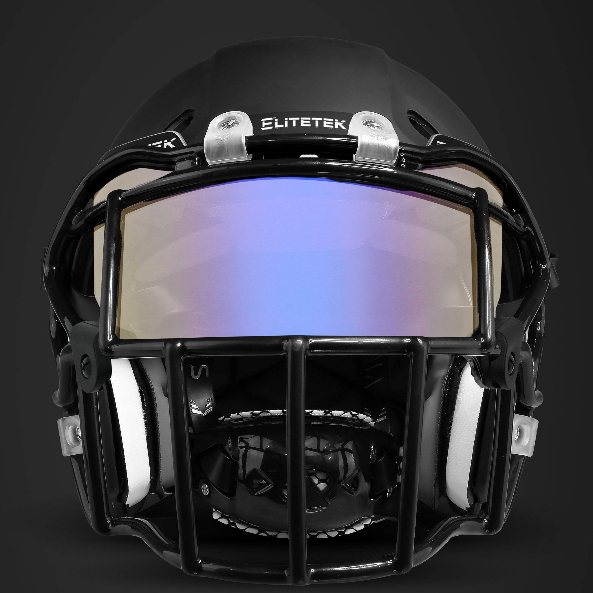 blue football helmet visor Transparent Blue Football Visor – EliteTek Sports