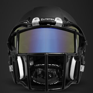 Dark Blue Smoked Football Visor - EliteTek.com