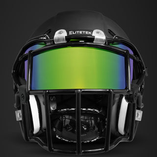 Dark Green Smoked Football Visor - EliteTek.com