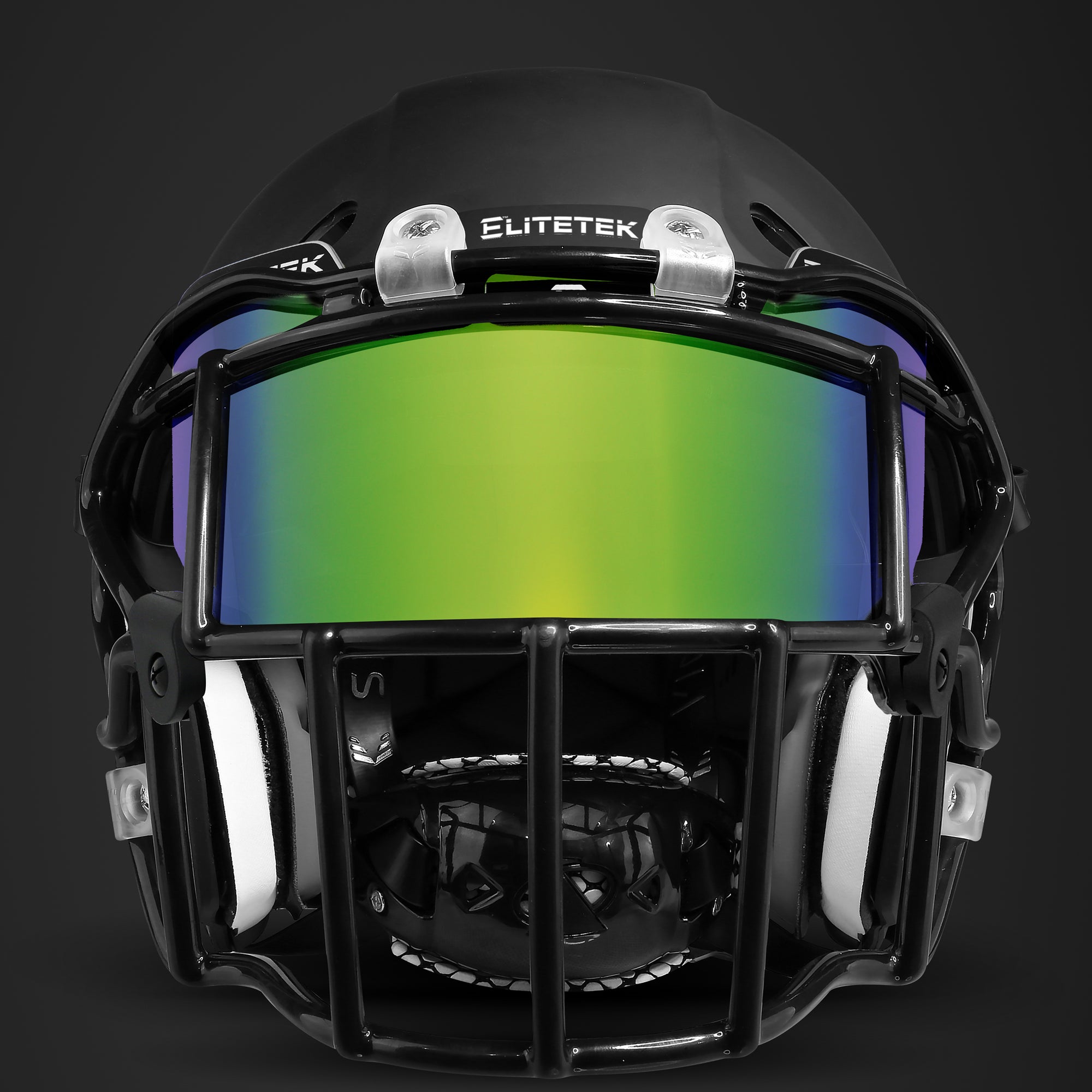 dark football visors for helmets Dark Green Smoked Football Visor – EliteTek Sports
