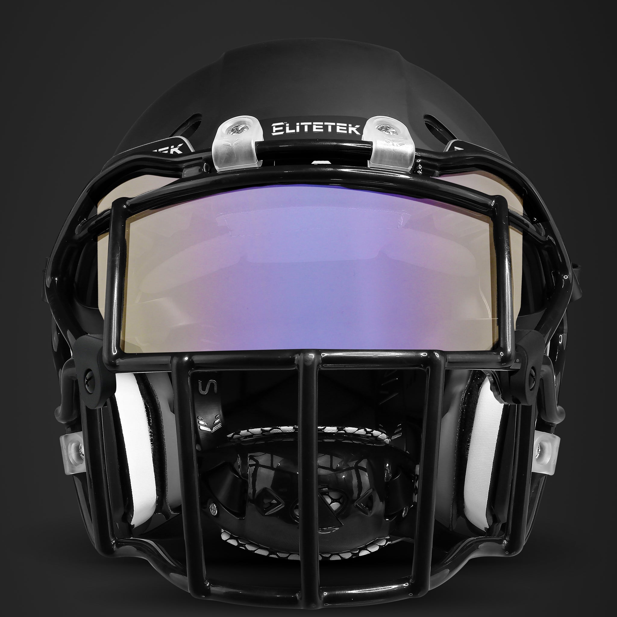 Clear Purple Football Visor - EliteTek.com