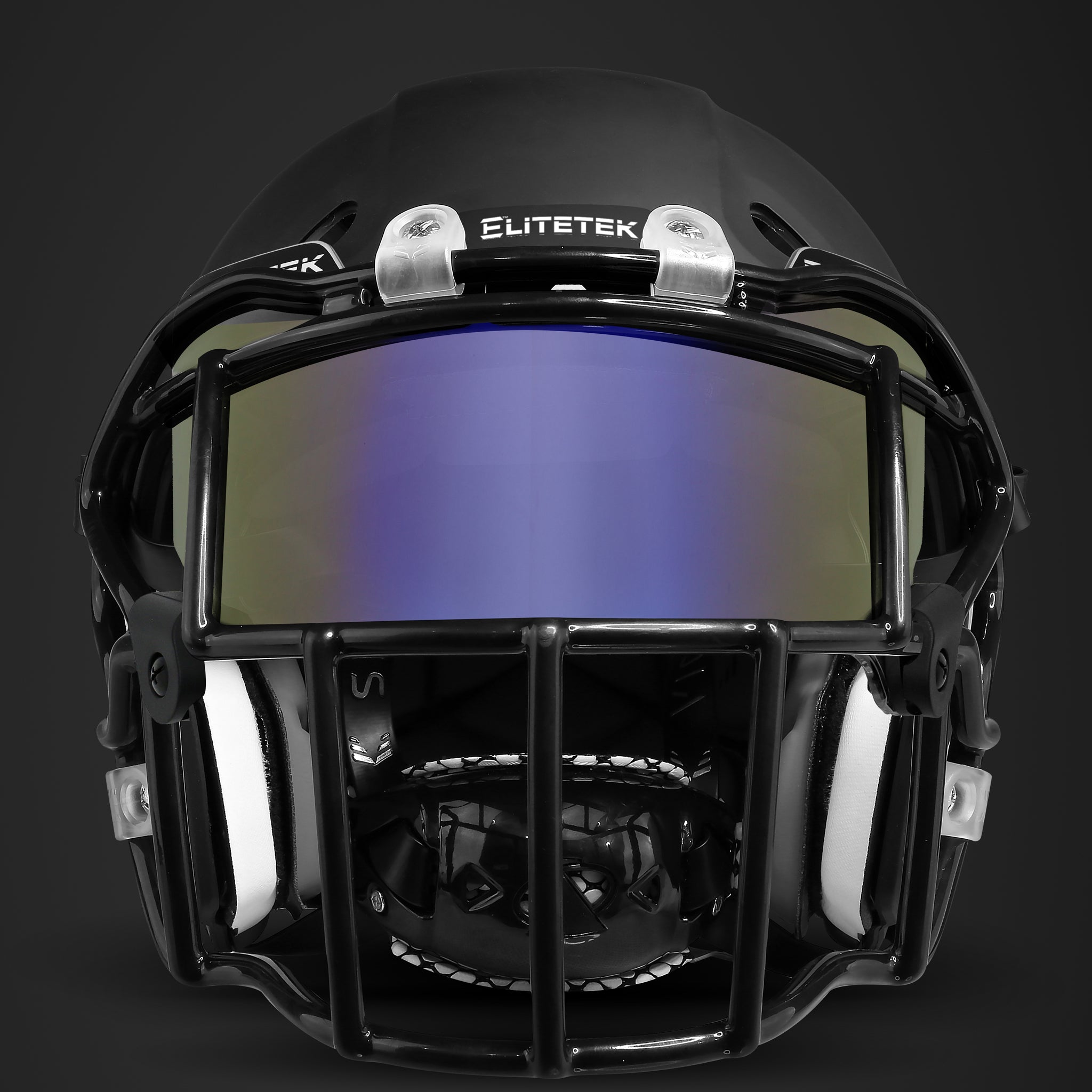 dark visor football helmet Dark Purple Smoked Football Visor – EliteTek Sports